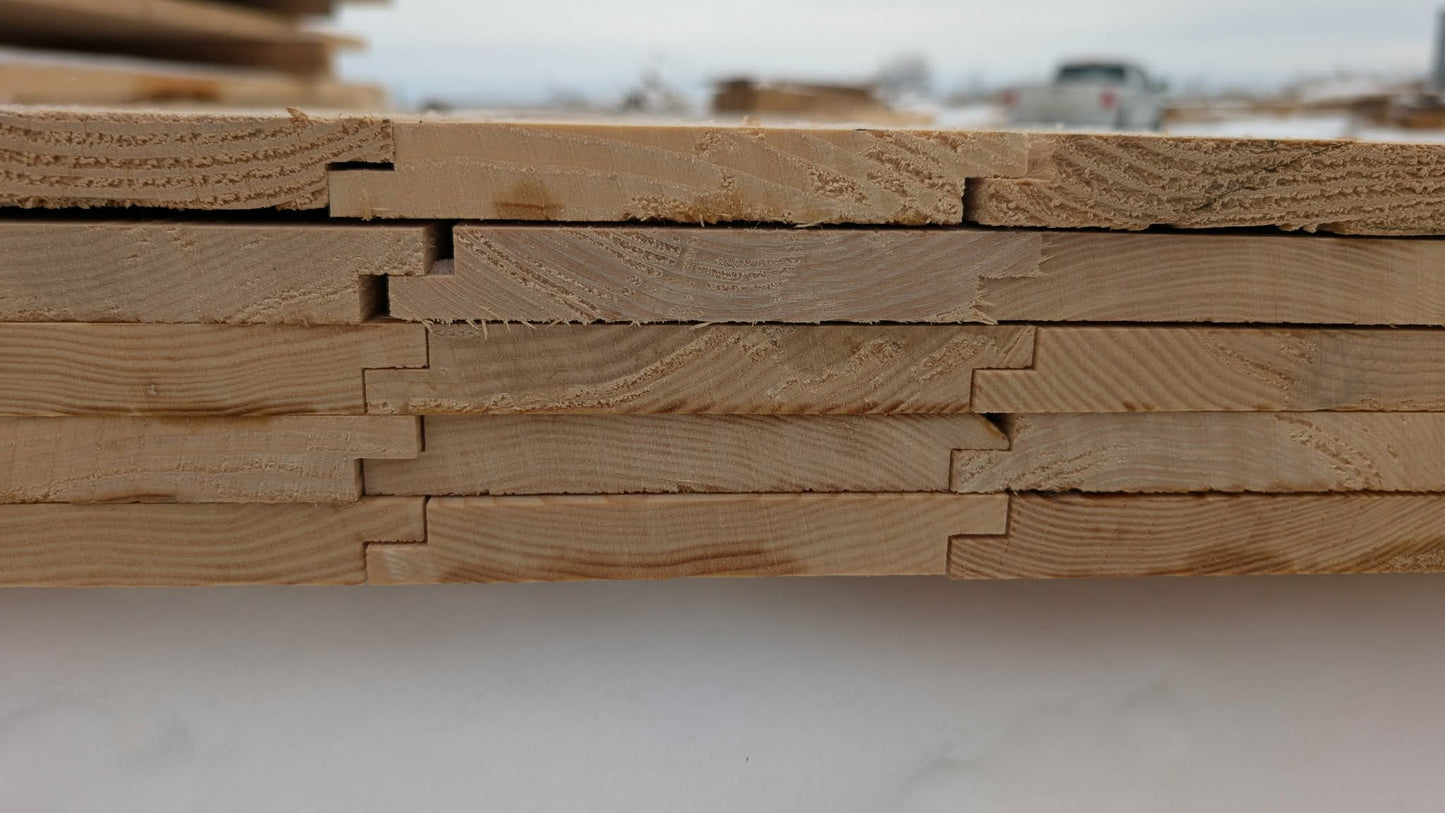 Planches embouvettées (mi-joint) dispo dans les finies/dimensions suivantes.  2,30$ le pied carré dans le 1x5 fini rough. 2,50$ dans le 1x5 fini plané 1 face. 2,50$ le pied carré 1x6 ou 1x8 fini rough. 2,75$ le pied carré 1x6 ou 1x8 fini plané 1 face.
